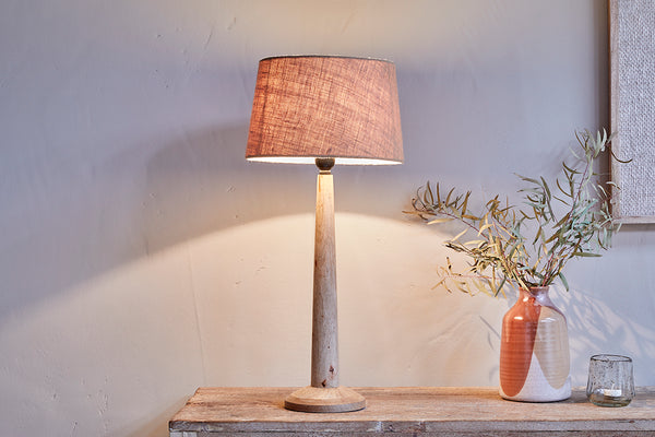 Sahar Mango Wood Table Lamp - Natural-Trade nkuku