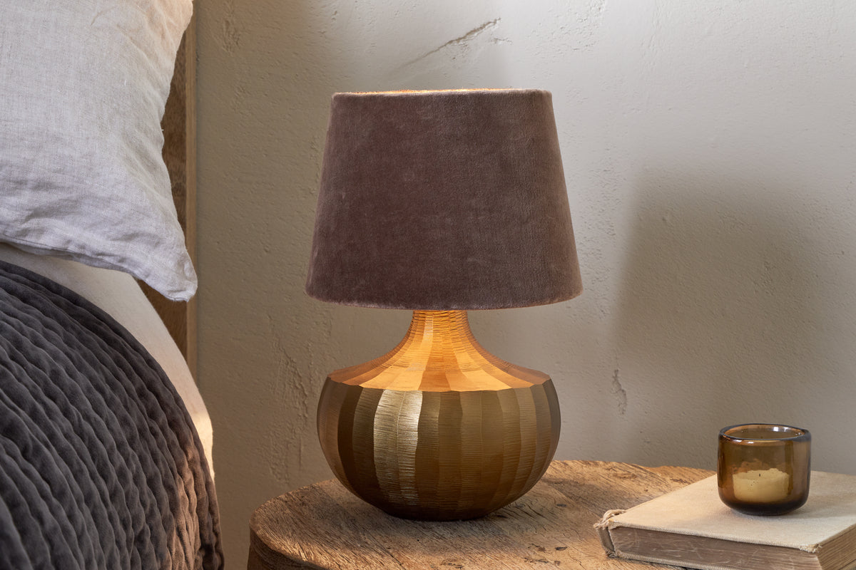 Sakiti Cast Aluminium Table Lamp - Antique Brass