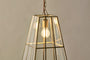 Solan Glass Lantern Pendant - Clear & Antique Brass