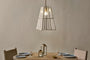 Solan Glass Lantern Pendant - Clear & Antique Brass