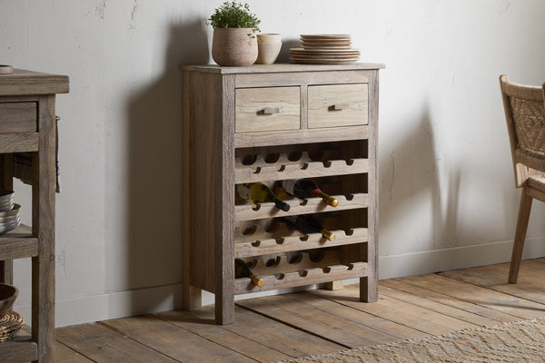 Shanthi Reclaimed Wood Wine Rack - Natural
