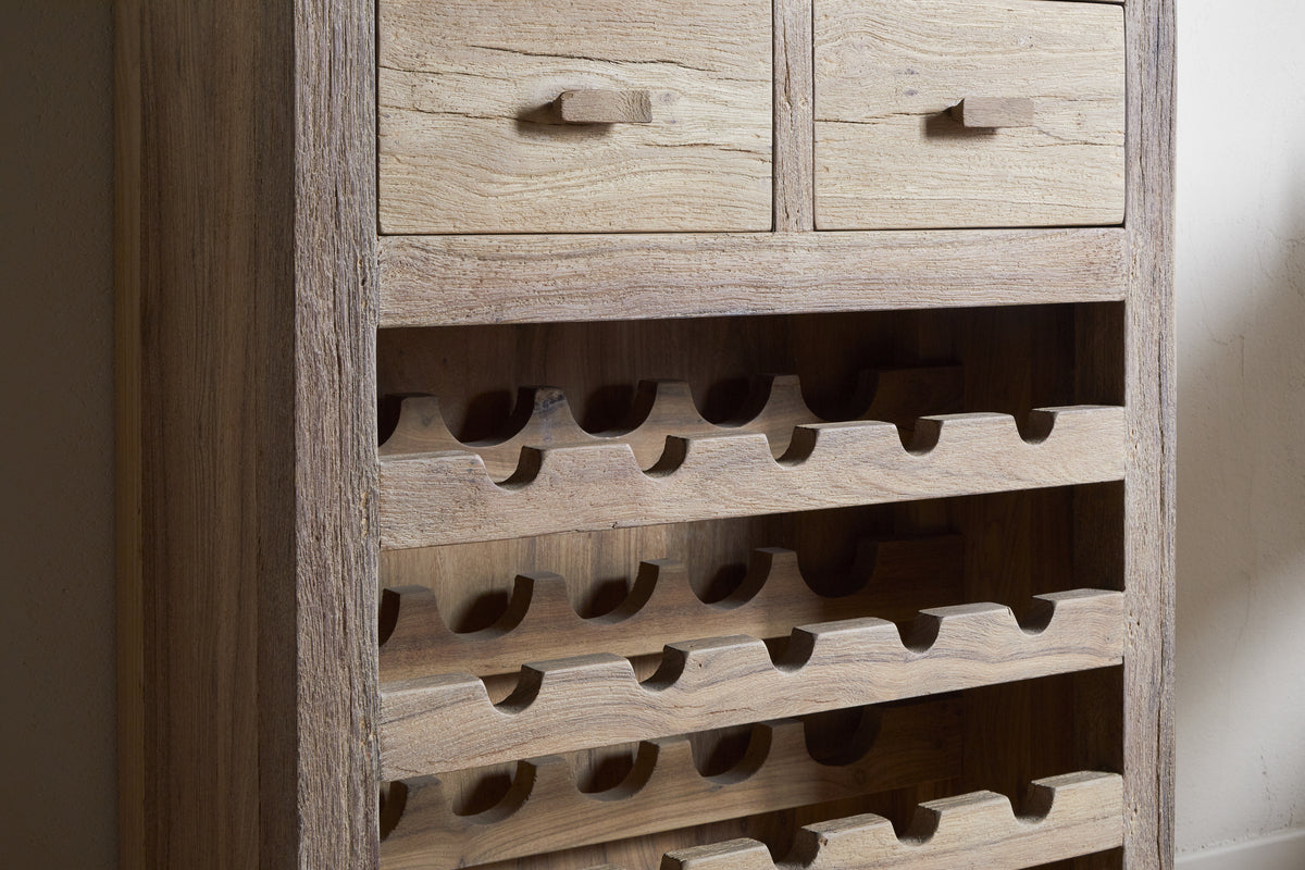 Shanthi Reclaimed Wood Wine Rack - Natural