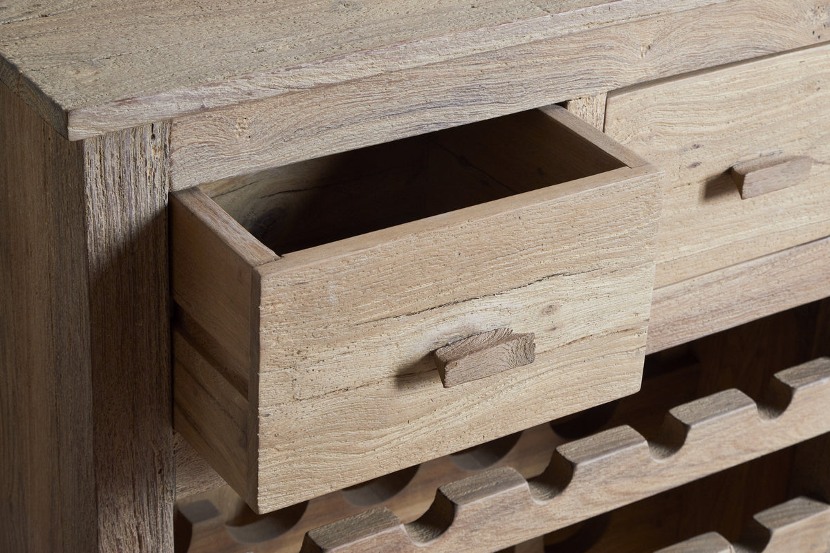 Shanthi Reclaimed Wood Wine Rack - Natural