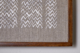 Samaya Hand Stitched Wall Art - Natural