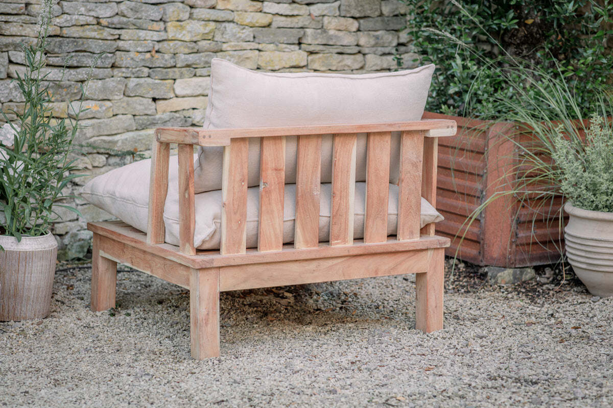 Sadhi Acacia Wood Outdoor Love Seat - Natural