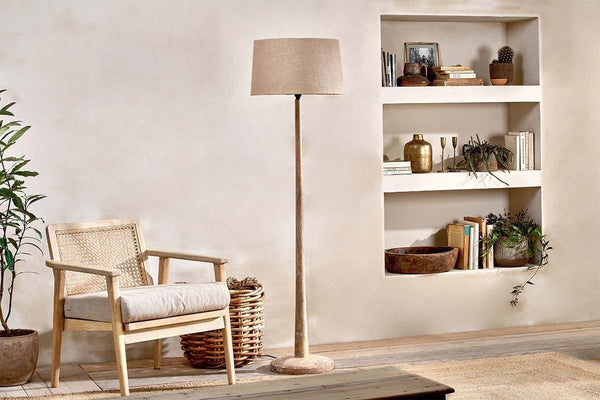 Sahar Mango Wood Floor Lamp