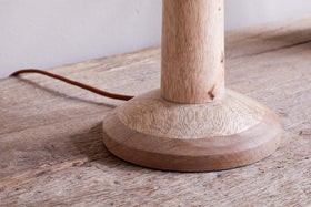Sahar Mango Wood Table Lamp - Natural