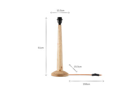Sahar Mango Wood Table Lamp - Natural