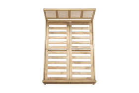 Saharsa Cane & Mango Wood Bed