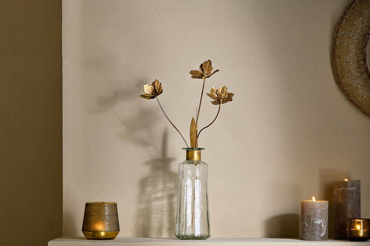 San Stem Floral - Antique Brass