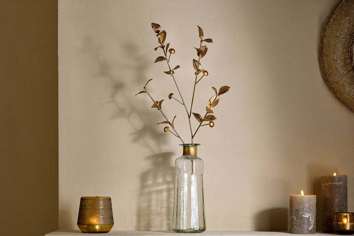 San Stem Foliage - Antique Brass
