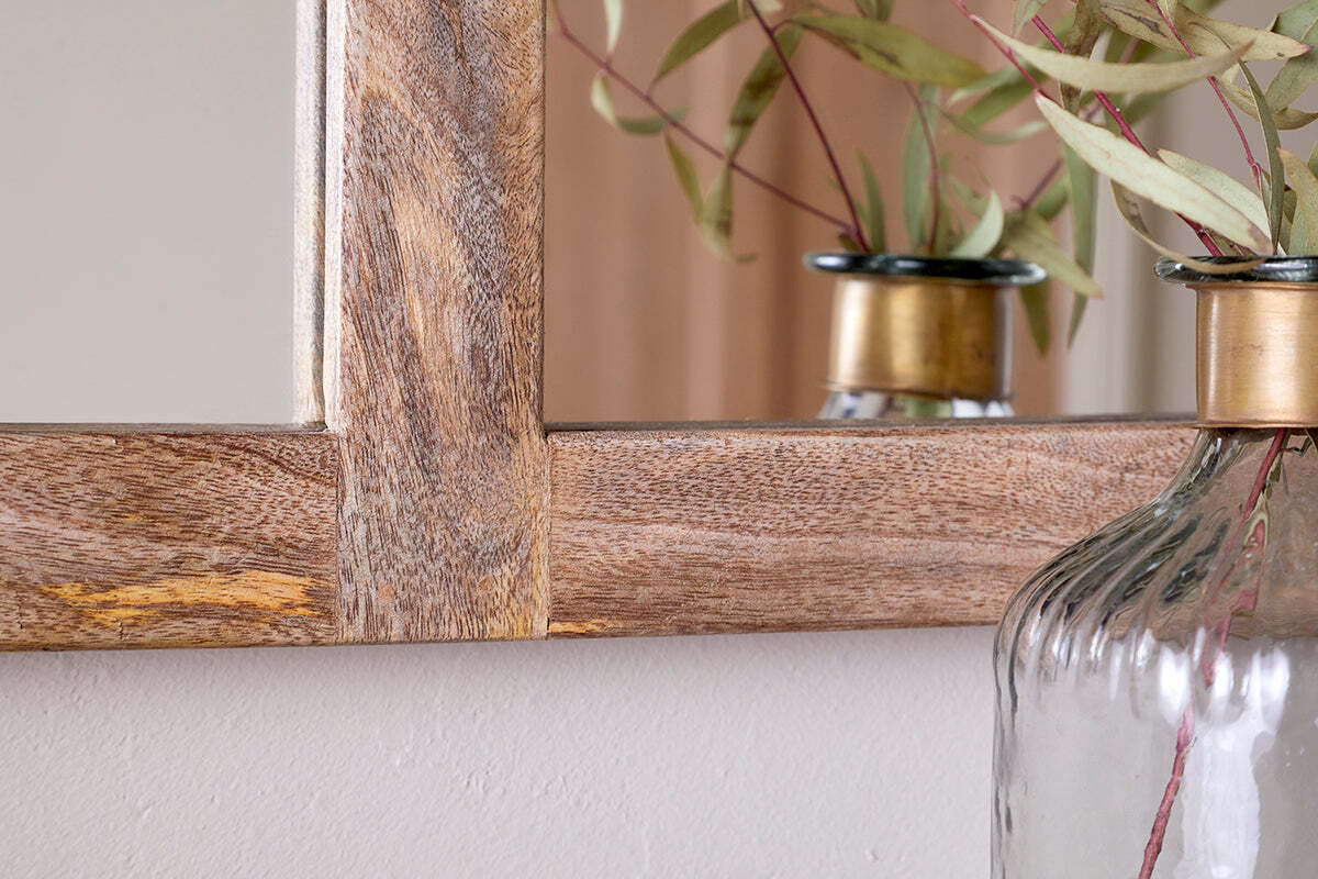 Sande Arched Mango Wood Mirror - Natural