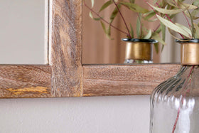 Sande Arched Mango Wood Mirror - Natural