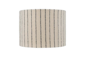 Sanja Cotton Stripe Lampshade - Off White & Grey