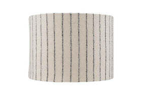 Sanja Cotton Stripe Lampshade - Off White & Grey