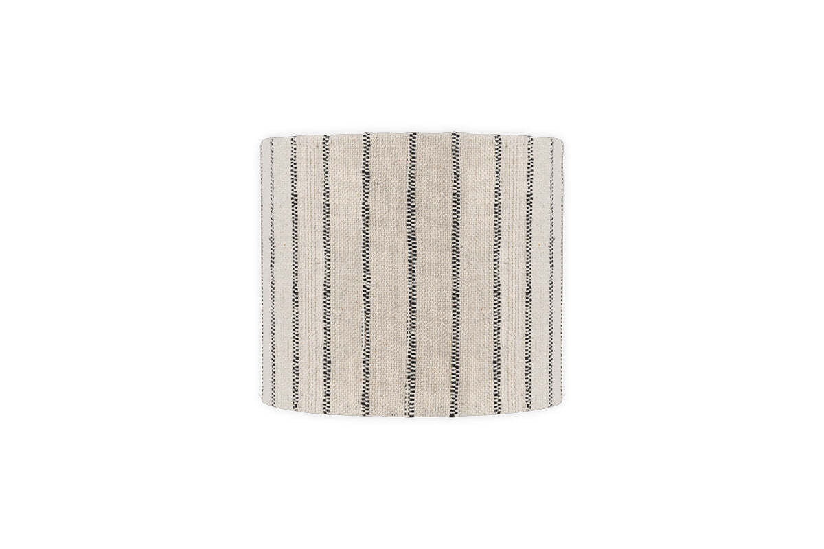 Sanja Cotton Stripe Lampshade - Off White & Grey