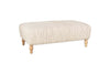 Sanja Stripe Upholstered Ottoman - Off White