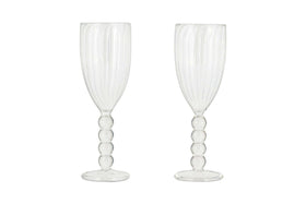 Santosa Champagne Flute - Clear (Set of 2)