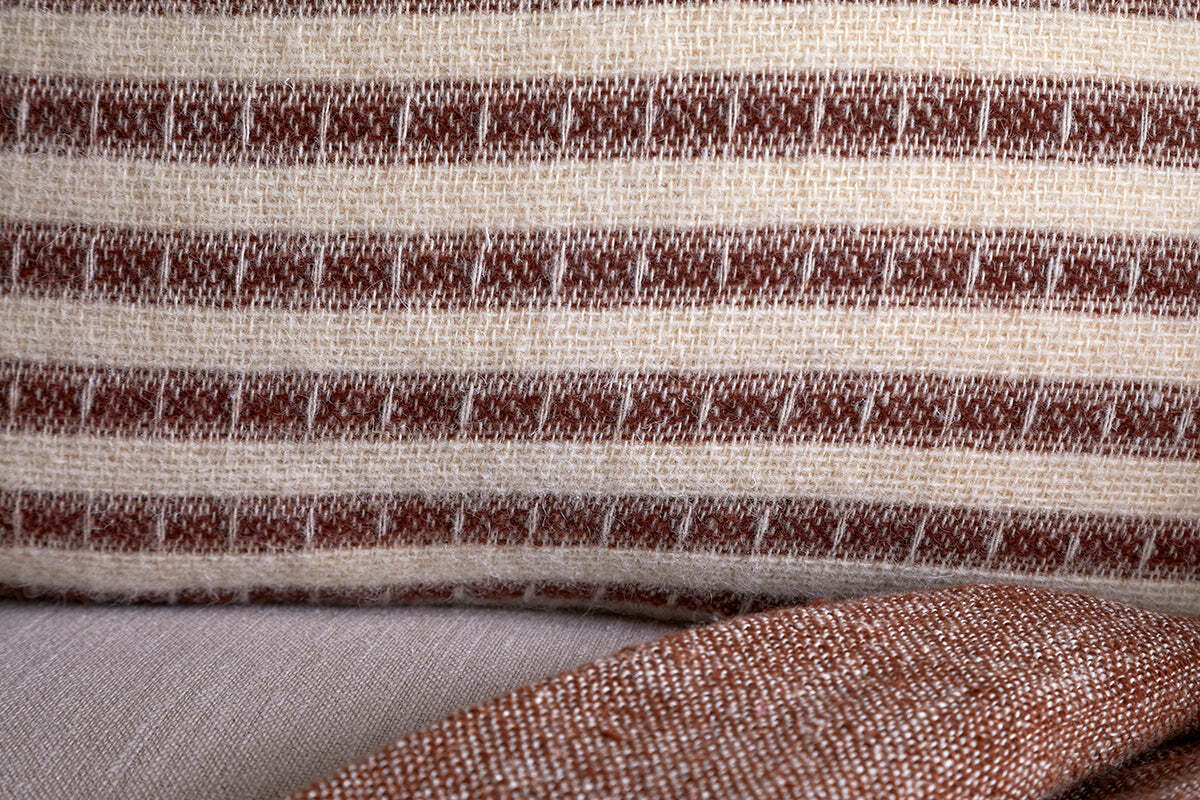 Sanval Wool Cushion Cover - Burgundy
