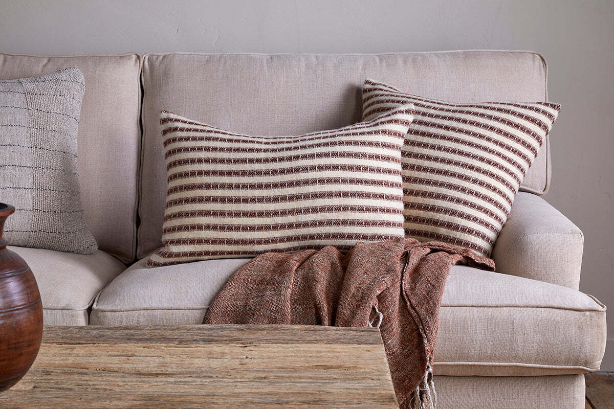 Sanval Wool Cushion Cover - Burgundy