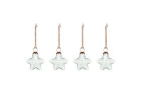 Sardi Star Baubles - Clear (Set of 4)