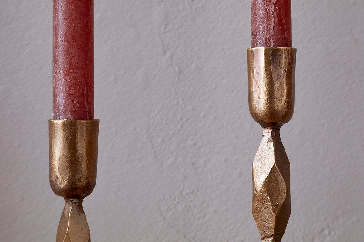 Shani Candlestick - Antique Brass