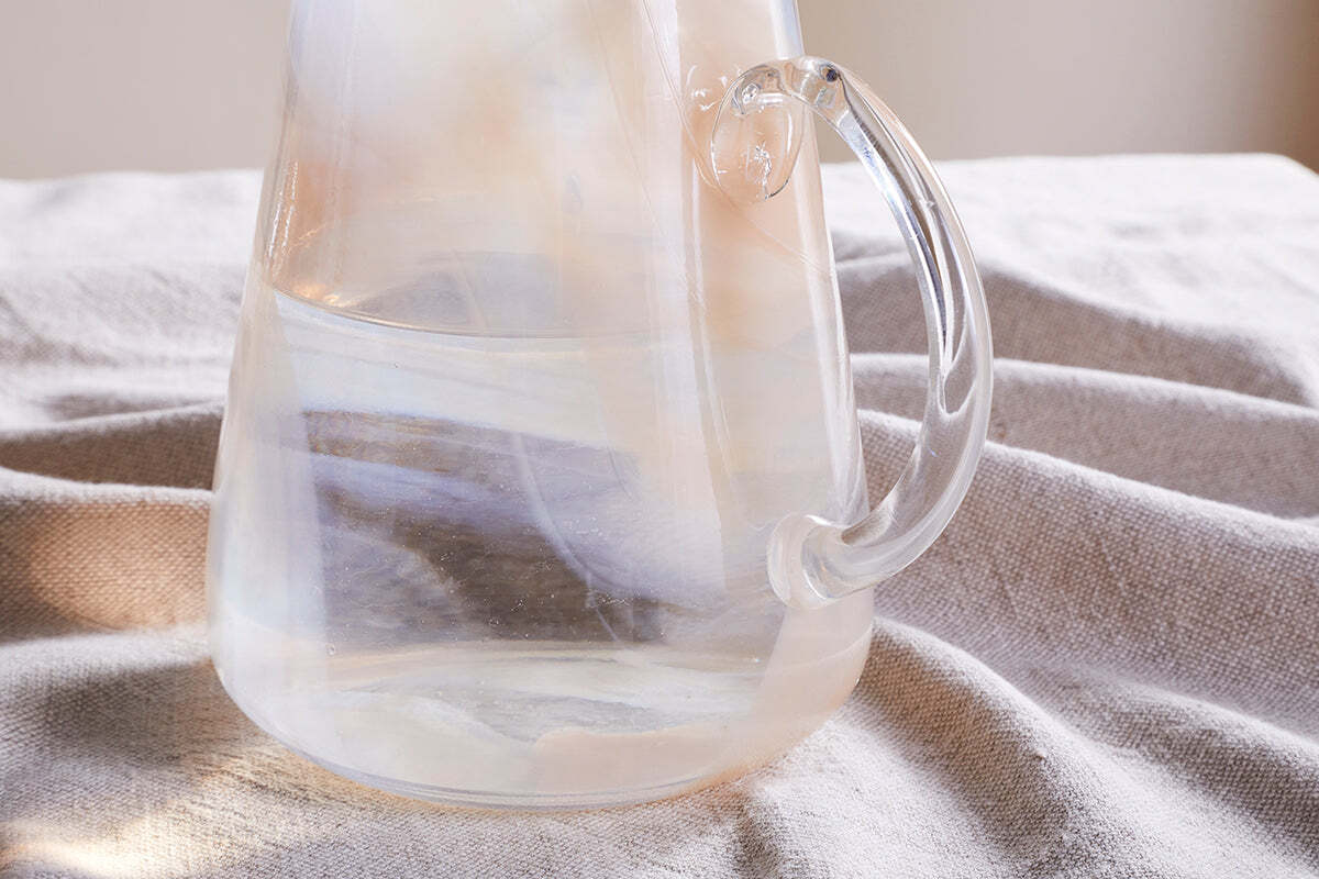 Shirali Marble Swirl Jug - Apricot