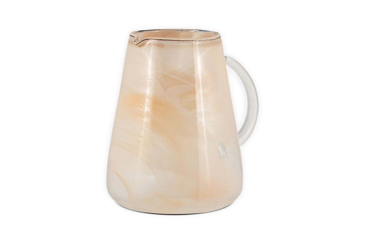 Shirali Marble Swirl Jug - Apricot