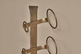 Shray Iron Wine Rack - Antique Brass