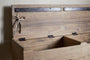Teni Reclaimed Wood Storage Bench with Upholstered Linen Cushion - Natural