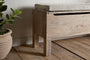Teni Reclaimed Wood Storage Bench with Upholstered Linen Cushion - Natural