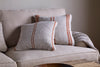 Tajana Linen Stripe Cushion Cover - Rust-Trade nkuku