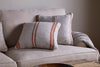 Tajana Linen Stripe Cushion Cover - Rust-Trade nkuku