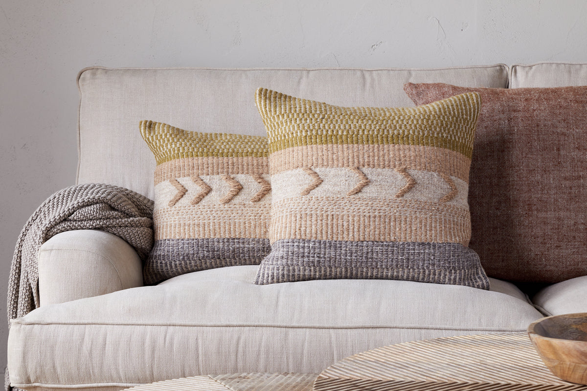 Tuleeka Wool Cushion Cover - Ochre