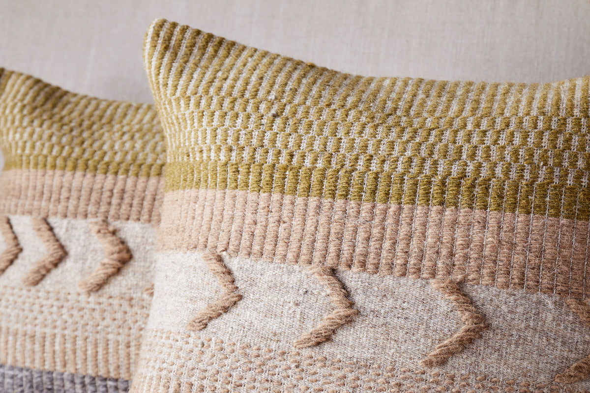 Tuleeka Wool Cushion Cover - Ochre