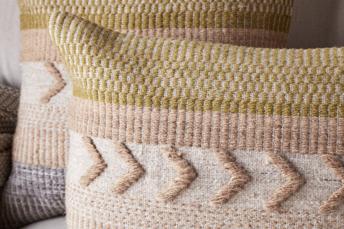 Tuleeka Wool Cushion Cover - Ochre