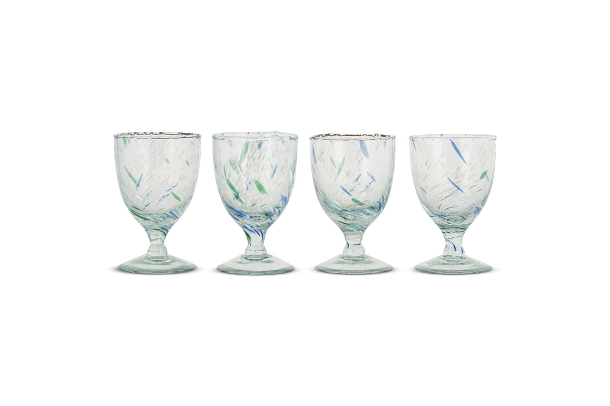 Taja Wine Glass - Sea Blue (Set of 4)