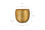 Tembesi Etched Planter - Antique Brass