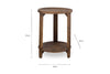 Triveni Mango Wood Side Table - Walnut Stain-Trade nkuku