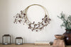 Tanu Layered Mango Wood Beaded Wreath - Brass & Ruby