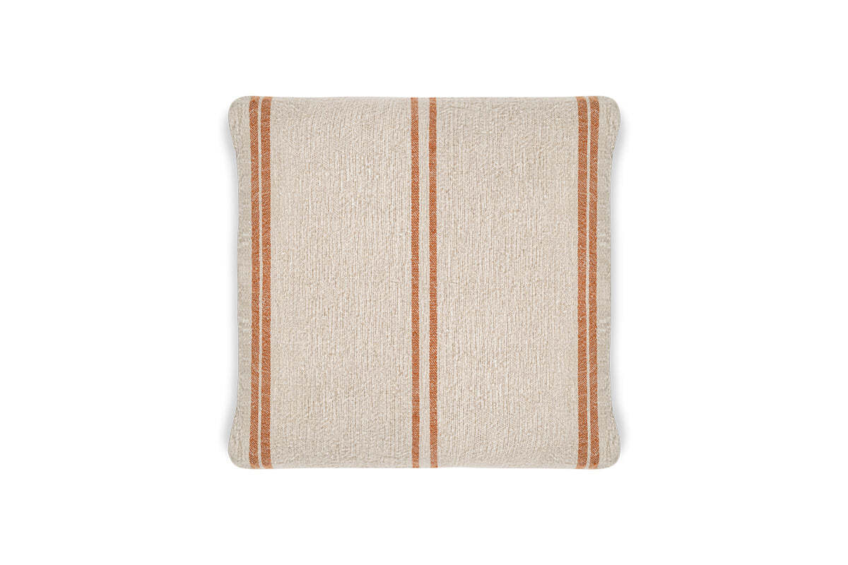 Tajana Linen Stripe Cushion Cover - Rust