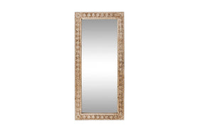 Tannir Carved Mango Wood Mirror - Natural