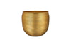 Tembesi Etched Planter - Antique Brass