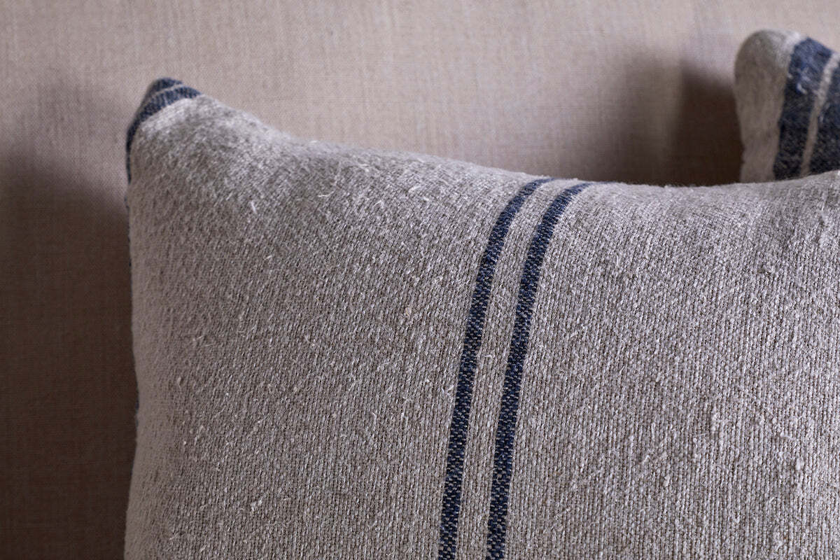 Tendali Linen Stripe Cushion Cover - Navy
