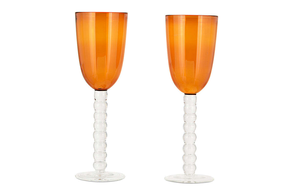 Thimma Wine Glass - Amber (Set of 2)