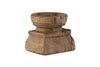 Thoko Reclaimed Square Candlestick - Dark Stain