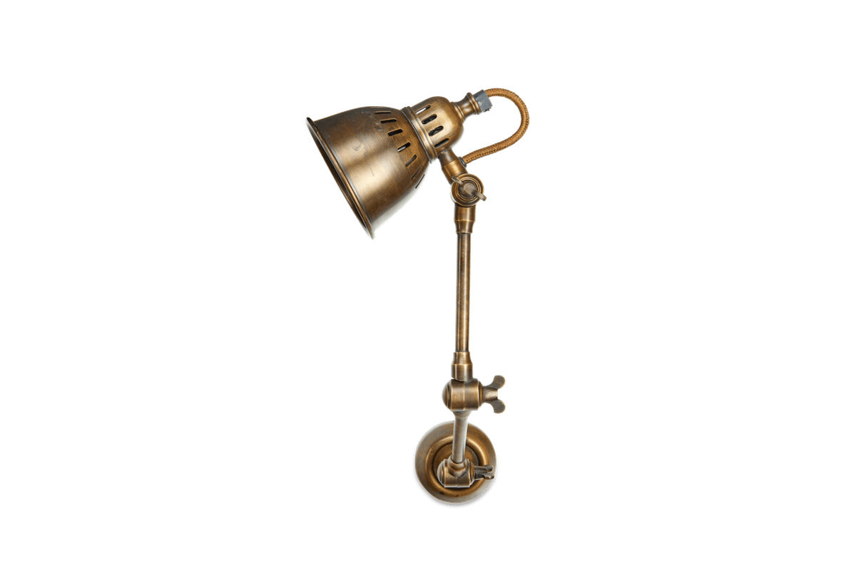 Tubu Brass Extendable Wall Light - Antique Brass