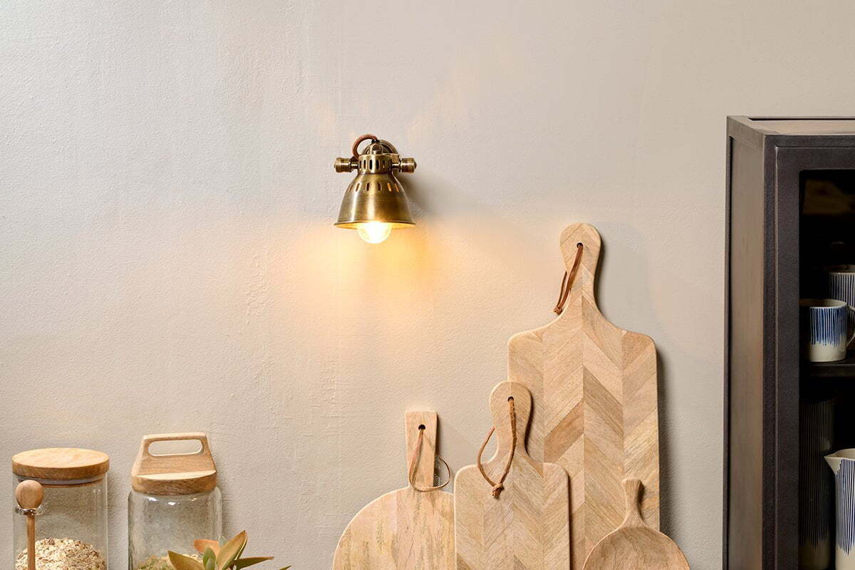 Tubu Brass Spot Light - Antique Brass