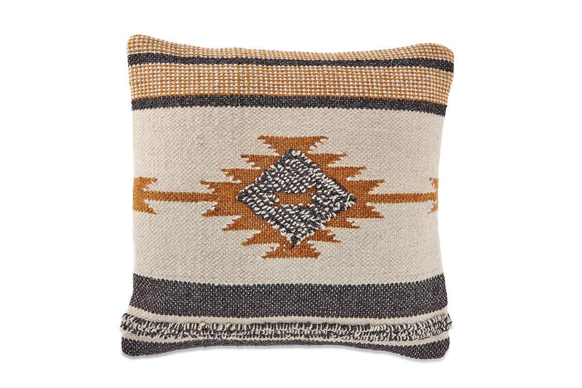 Tussi Mara Cushion Cover - Mustard & Grey