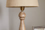 Usha Classic Wooden Table Lamp - Natural